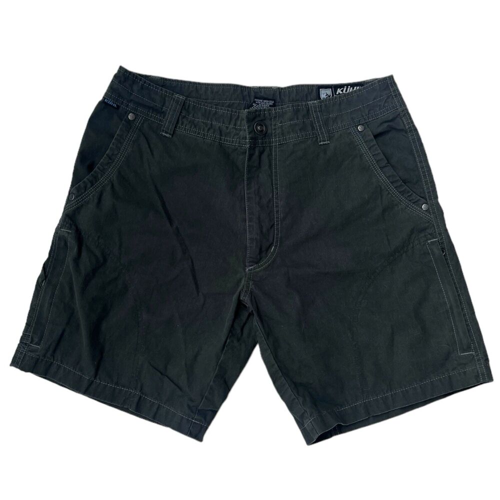 KUHL Shorts Men Size 30‎ VINTAGE PATINADYE - Dark Gray Cotton Nylon Stretch